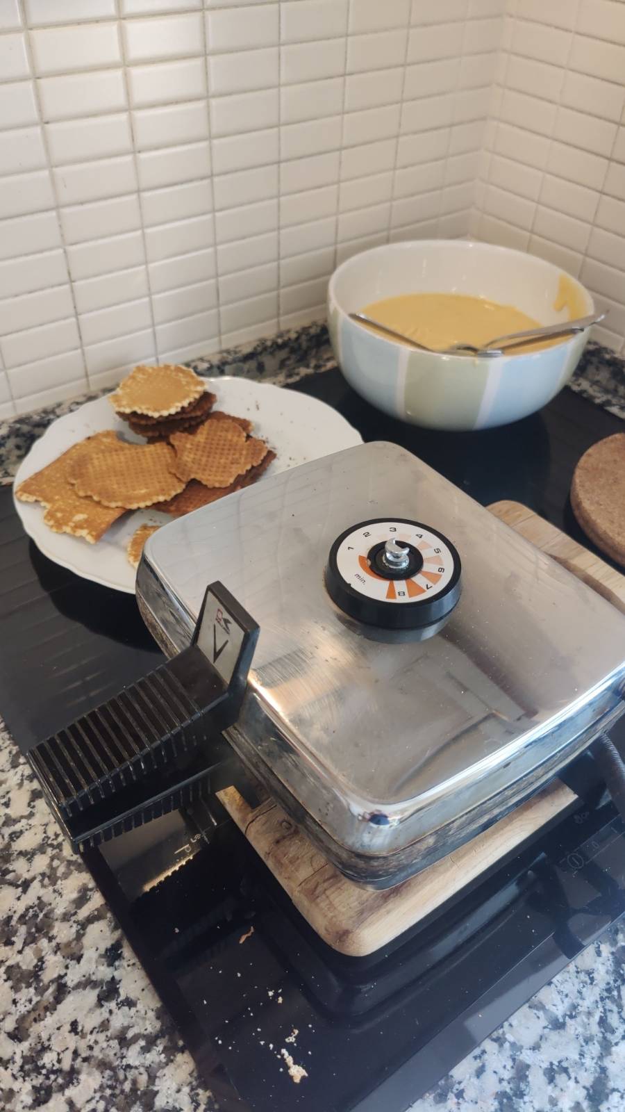 Galettes belgas em preparaçãos